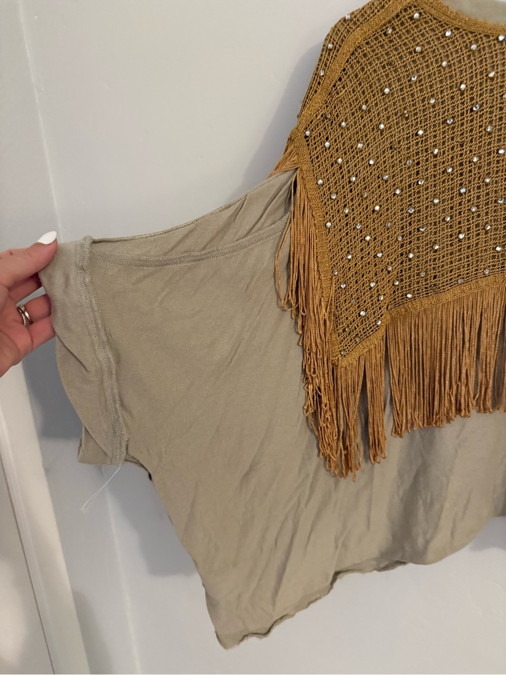 Free People Midnight Rodeo Fringed  Top - Picture 8 of 8
